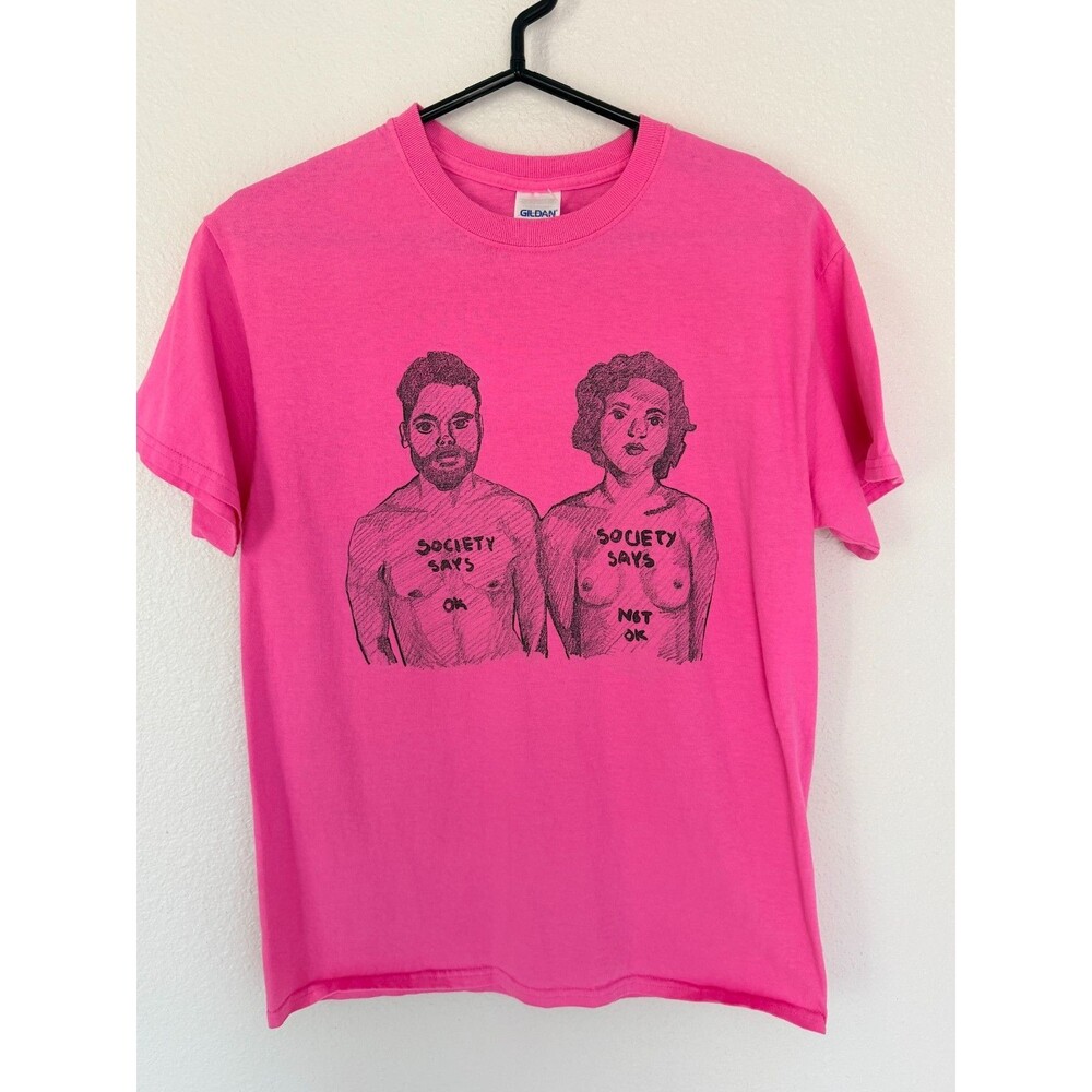 Gender Equality Pink Cotton T-Shirt - Size M